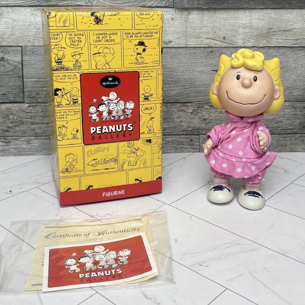 Hallmark Peanuts Gallery Sally Limited Edition Figurine QPC4020 Pink Dress 2000